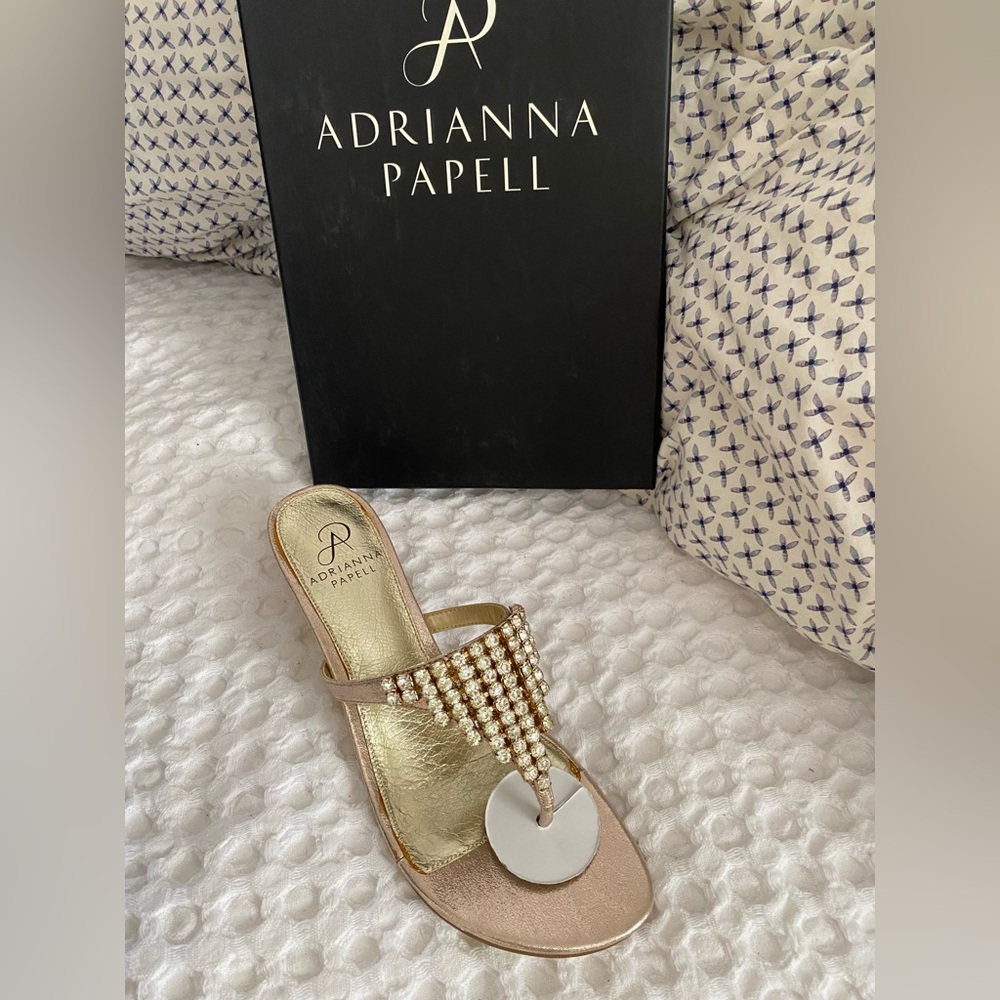 Adrianna Papell Chandler Gold Embellished Sandals